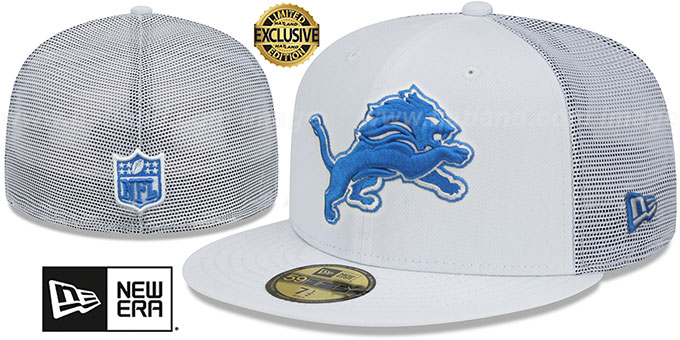 Lions 'TEAM-BASIC TRUCKER' White Fitted Hat by New Era