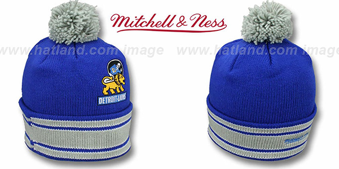 Lions 'XL-LOGO BEANIE' Blue by Mitchell and Ness