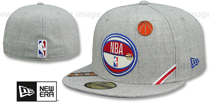 Logoman '2019 NBA DRAFT' Heather Grey Fitted Hat by New Era