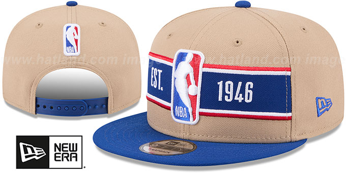 Logoman '2024 NBA DRAFT SNAPBACK' Camel-Royal Hat by New Era