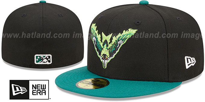 Loons 'MILB MARVEL DEFENDERS' Black-Teal Fitted Hat by New Era