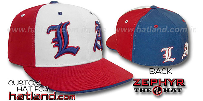 Los Angeles 'PINWHEEL' White-Red-Royal Fitted Hat