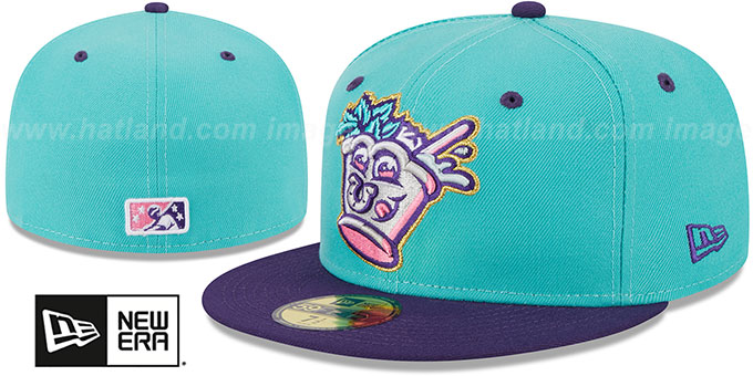 Louisville Bats 'THEME NIGHT' Teal-Purple Fitted Hat by New Era