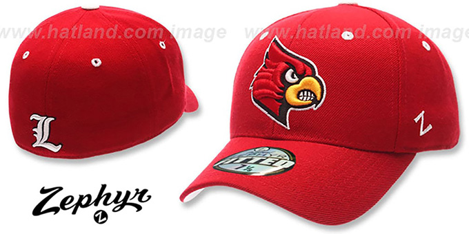 Louisville 'DHS' Red Fitted Hat by Zephyr