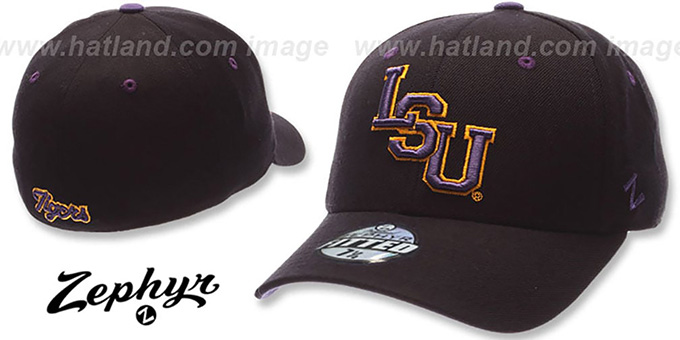 LSU 'DH' Fitted Hat by ZEPHYR in black