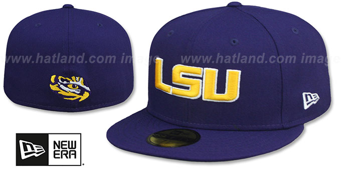 LSU 'NCAA TEAM-BASIC' Purple Fitted Hat by New Era