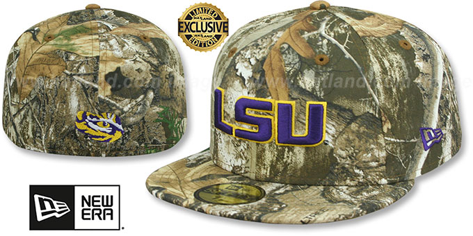 Louisiana State LSU NCAA TEAM-BASIC Realtree Camo Fitted Hat