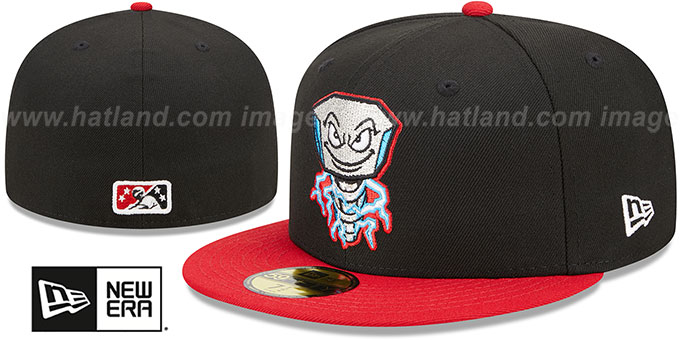 Lugnuts 'MILB MARVEL DEFENDERS' Black-Red Fitted Hat by New Era