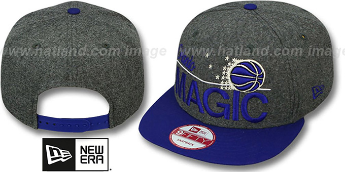 Magic 'FLANNEL SNAPBACK' Grey-Royal Hat by New Era