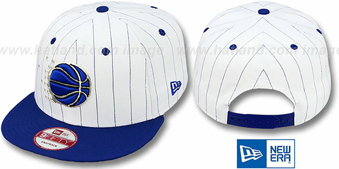 Magic 'PINSTRIPE BITD SNAPBACK' White-Royal Hat by New Era