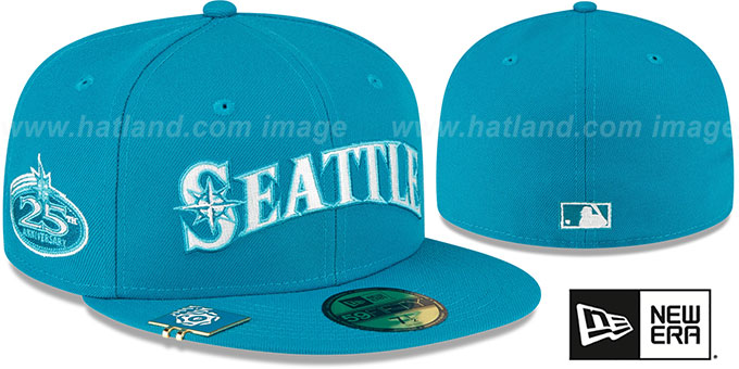 Mariners CITY FLAG VISOR CLIP SIDE-PATCH' Teal Hat by New Era