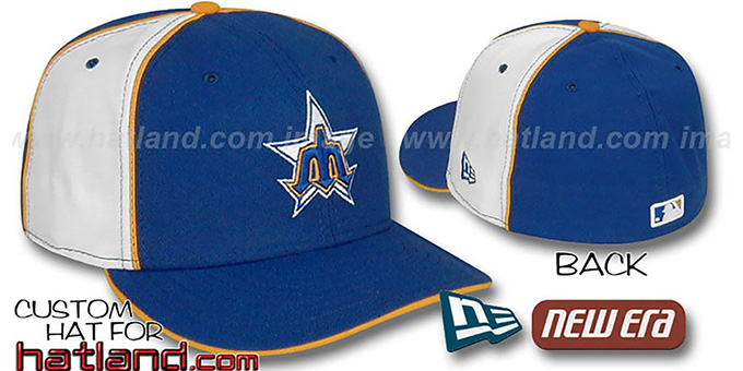 Mariners COOPERSTOWN 'PINWHEEL-2' Royal-White Fitted Hat