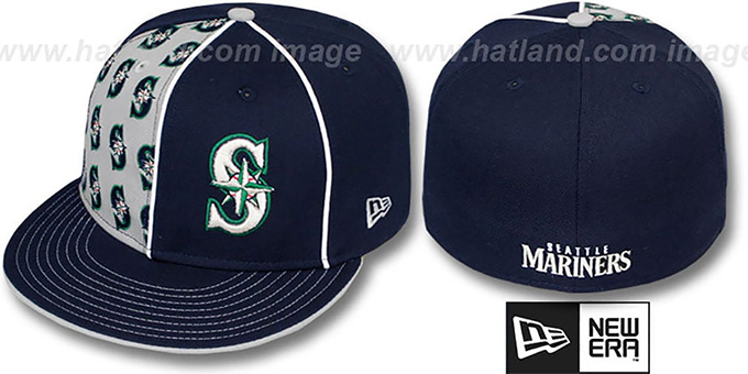 Mariners 'MULTIPLY' Navy-Grey Fitted Hat by New Era