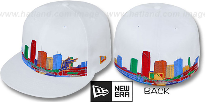 Marlins 'CITY DEEP-SKYLINE' White-Multi Fitted Hat by New Era