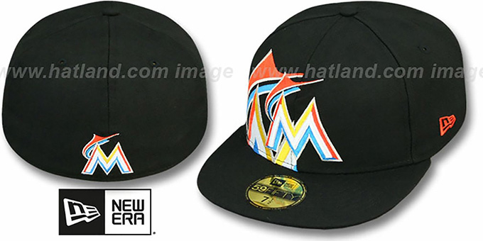 Marlins 'FUNKY MASCOT' Black Fitted Hat by New Era