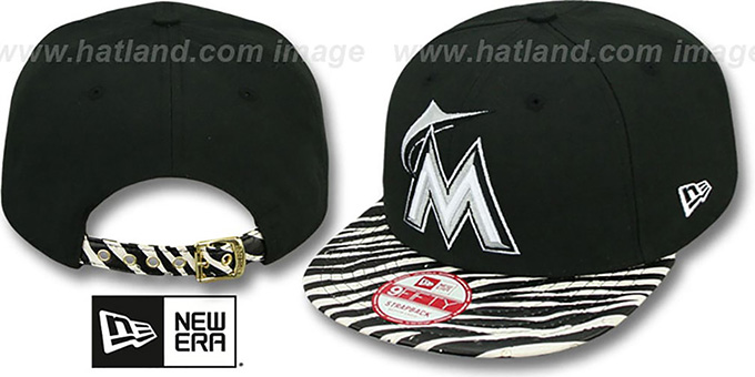 Marlins 'OSTRICH-ZEBRA STRAPBACK' Hat by New Era