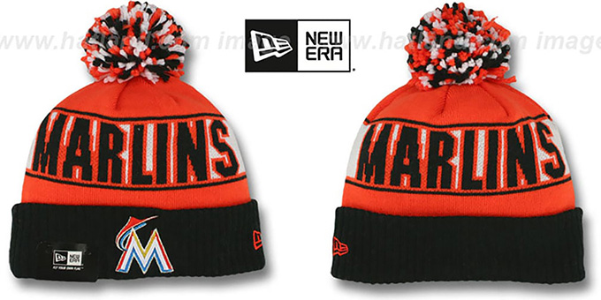 Marlins 'REP-UR-TEAM' Knit Beanie Hat by New Era