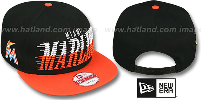 Marlins 'SAILTIP SNAPBACK' Black-Orange Hat by New Era