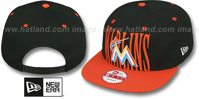 Marlins 'STEP-ABOVE SNAPBACK' Black-Orange Hat by New Era