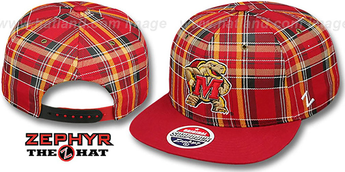 Maryland MASCOT 'GAELIC PLAID SNAPBACK' Red-Red Hat by Zephyr