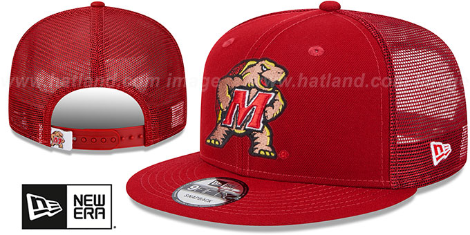 Maryland 'TEAM-BASIC TRUCKER SNAPBACK' Red Hat by New Era