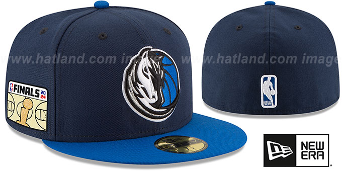 Mavericks '2024 FINALS' Navy-Royal Fitted Hat by New Era