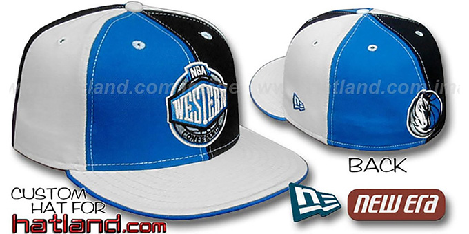 Mavericks CONFERENCE 'PINWHEEL' Blue-Black-White Fitted Hat