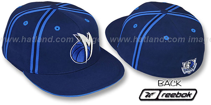 Mavericks 'DOUBLE DRIBBLE' Fitted Hat by Reebok - navy