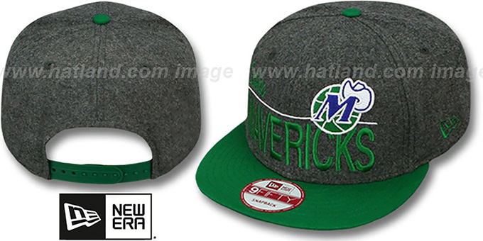 Mavericks 'FLANNEL SNAPBACK' Grey-Green Hat by New Era