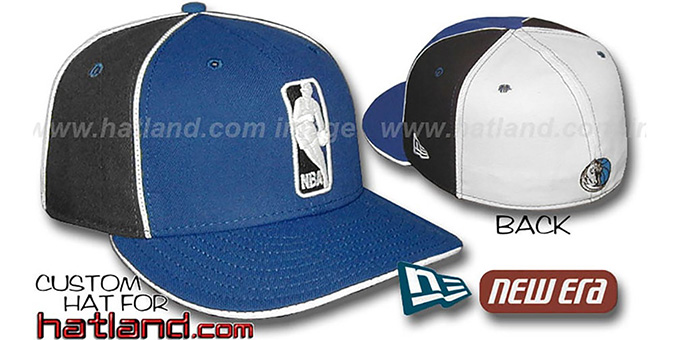 Mavericks 'LOGOMAN-2' Royal-Black-White Fitted Hat by New Era