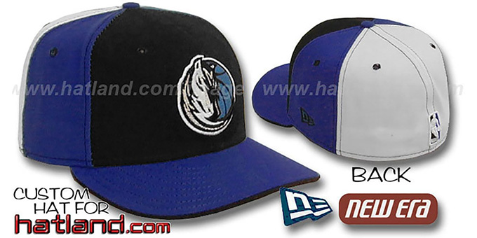 Mavericks 'PINWHEEL' Black-Royal-White Fitted Hat 