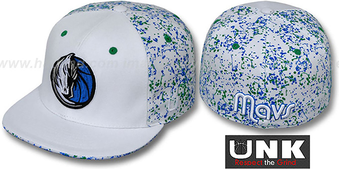 Mavericks 'TC-SPLATTER' White-Team Color Fitted Hat by UNK