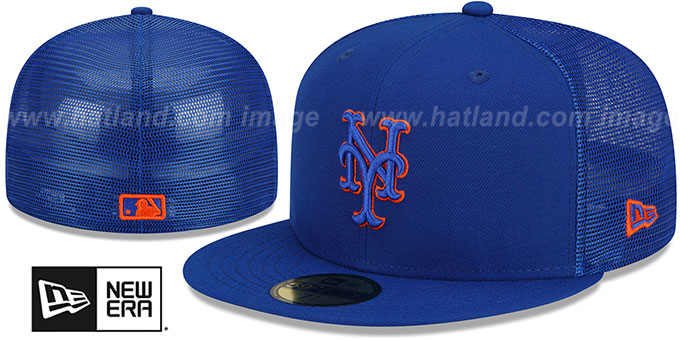 Mets 'BATTING PRACTICE TRUCKER' Royal Fitted Hat by New Era