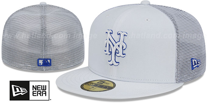 Mets 'BATTING PRACTICE TRUCKER' White Fitted Hat by New Era