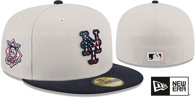 Mets 2024 'JULY 4TH STARS N STRIPES' Fitted Hat by New Era