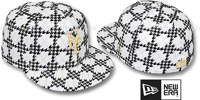 Mets 'A-TOOTH' White-Black Fitted Hat by New Era