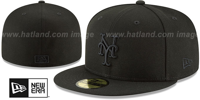 Mets 'BLACKOUT' Fitted Hat by New Era