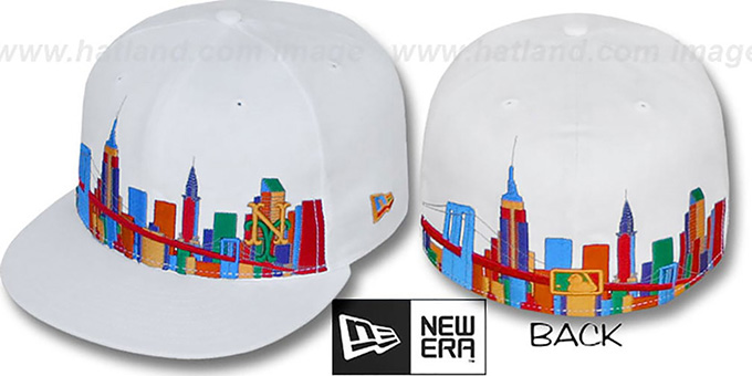 Mets 'CITY DEEP-SKYLINE' White-Multi Fitted Hat by New Era