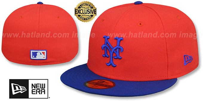 Mets 'COOPERPACK' Orange-Royal Fitted Hat by New Era