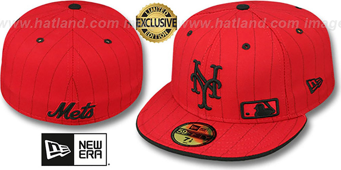 Mets 'FABULOUS' Red-Black Fitted Hat by New Era