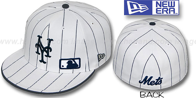 Mets 'FABULOUS' White-Navy Fitted Hat by New Era