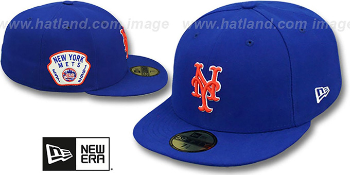 Mets 'SIDE TEAM-PATCH' Royal Fitted Hat by New Era