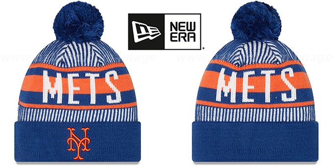 Mets 'STRIPED' Knit Beanie Hat by New Era