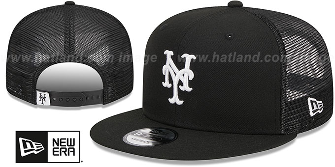 Mets 'TEAM-BASIC TRUCKER SNAPBACK' Black-White Hat by New Era