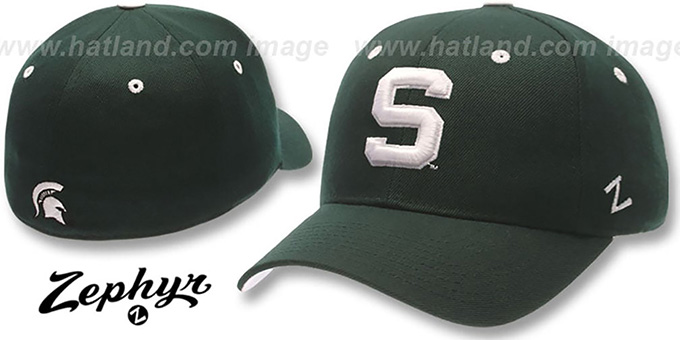 Michigan State 'DH' Fitted Hat by ZEPHYR - green