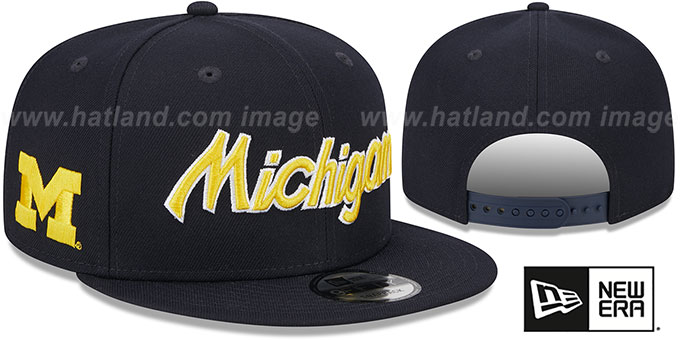 Michigan 'TEAM-SCRIPT SNAPBACK' Navy Hat by New Era