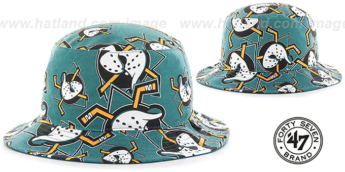 Mighty Ducks 'BRAVADO BUCKET' Hat by Twins 47 Brand