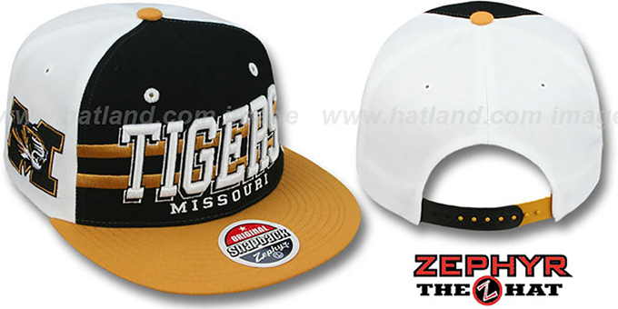 Missouri '2T SUPERSONIC SNAPBACK' Black-Gold Hat by Zephyr