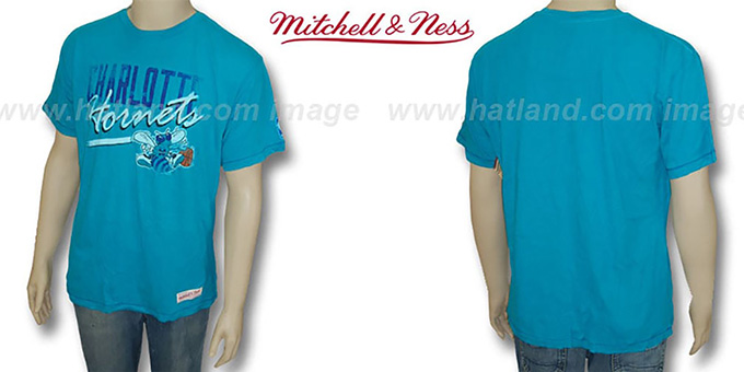 Mitchell & Ness Hornets 'Fan Vintage' Teal T-Shirt