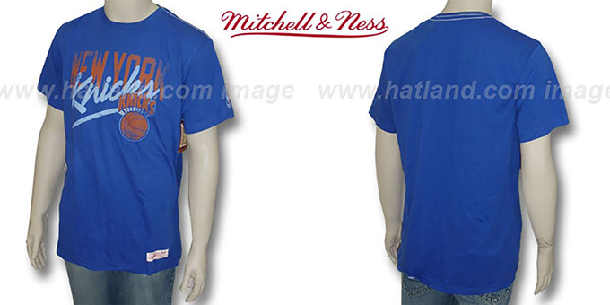 Mitchell and Ness Knicks 'Fan Vintage' Royal T-Shirt